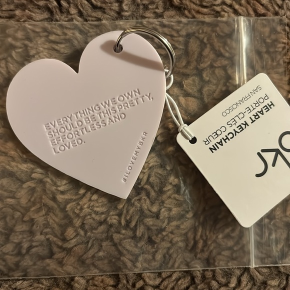 NWT Bkr LALA Heart Keychain w/embossed words on the back silicone - Picture 5 of 5